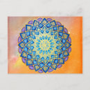 Search for watercolor mandala postcards Blue