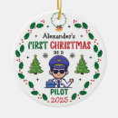 Search for airline pilot christmas tree decorations First officer