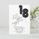 Search for black 18th birthday invitations Modern