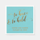 Search for turquoise gold napkins Calligraphy