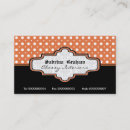 Search for orange dot business cards White