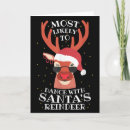Search for dancing reindeer christmas cards Santa