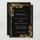 Search for golden frame wedding invitations Leaves