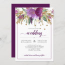 Search for eggplant gold wedding invitations Aubergine