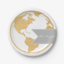 Search for travel paper plates Globe