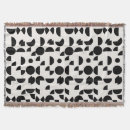 Search for tribal geometric blankets Black and white