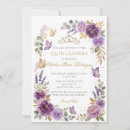 Search for purple gold butterflies invitations Elegant