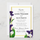 Search for purple calla lily wedding invitations Elegant