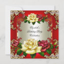 Search for red roses 18th birthday invitations Gold