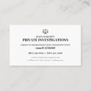 Search for private investigator business cards Enforcement