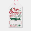 Search for special delivery gift tags Santa