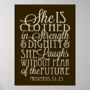 Search for she is clothed strength dignity posters Christian