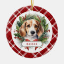 Search for beagle christmas tree decorations Red