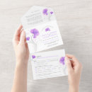 Search for purple flower wedding invitations Grey