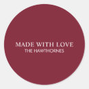 Search for red love stickers Homemade with love