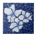 Search for mosaic flower tiles Blue