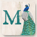 Search for peacock feather coasters Turquoise