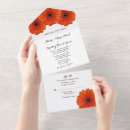 Search for orange gerbera daisy wedding invitations Floral