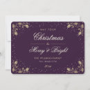 Search for purple and gold christmas cards Holly