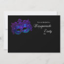 Search for black masquerade party invitations Typography
