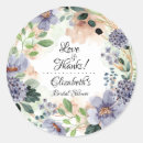 Search for purple bridal shower stickers Thank you