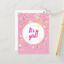 Search for baby announcement postcards Pink