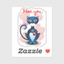 Search for romantic cat stickers Valentine