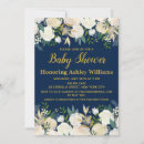 Search for navy blue gold ivory invitations For her