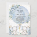 Search for twin elephant baby shower invitations Whimsical