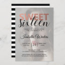 Search for black and white sweet 16 invitations Modern