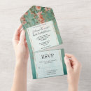 Search for pretty wedding invitations Green