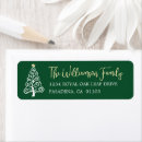 Search for green tree return address labels Festive