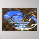 Search for surreal fractals posters Blue