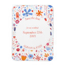 Search for orange blue save the dates Floral