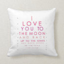 Search for love you to the moon and back cushions Quote