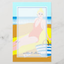 Search for beach stationery paper Summertime