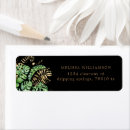 Search for golden return address labels Faux gold foil