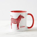 Search for red zebra mugs Stripes
