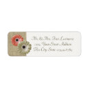 Search for gerbera daisy wedding return address labels Daisies