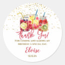 Search for pink lemonade birthday stickers Watercolor