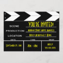 Search for clapper board invitations Hollywood