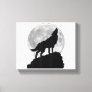 Search for full moon canvas prints Wolf