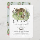 Search for deer baby boy shower invitations Floral