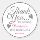 Search for silver and pink stickers Sweet 16