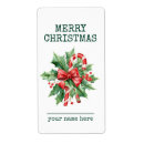 Search for holiday business labels Candy cane