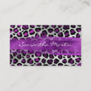Search for purple foil business cards Girly