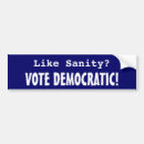 Search for sanity bumper stickers Democrat