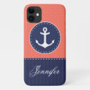 Search for navy and coral iphone cases Nautical
