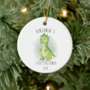 Search for green dinosaur christmas tree decorations Cute