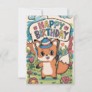 Search for fox birthday cards Colourful